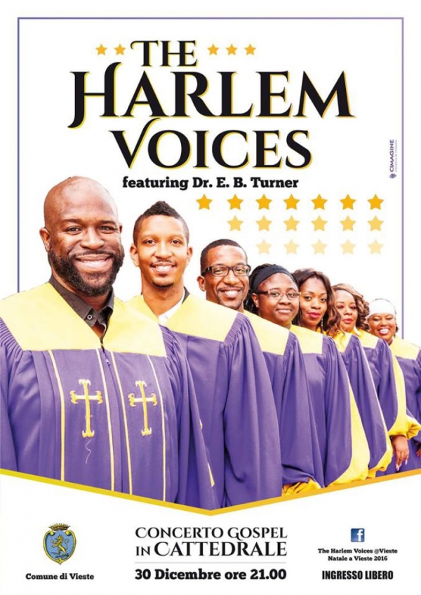 Gli The Harlem Voices, il 29 a Mattinata e il 30 dicembre a Vieste. 