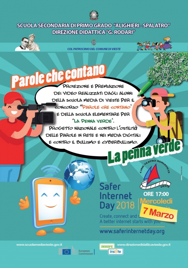 Vieste/ A causa delle avverse condizioni meteo, la manifestazione per il Safer Internet Day 2018  rinviata a mercoled 7 marzo