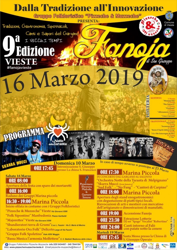 Vieste/ Torna la FANOJA DI S. GIUSEPPE 2019