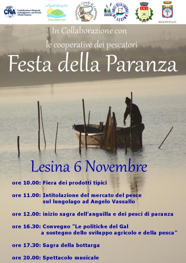 Lesina/ Il 6 novembre la nuova programmazione del GAL Gargano e la Festa della Paranza