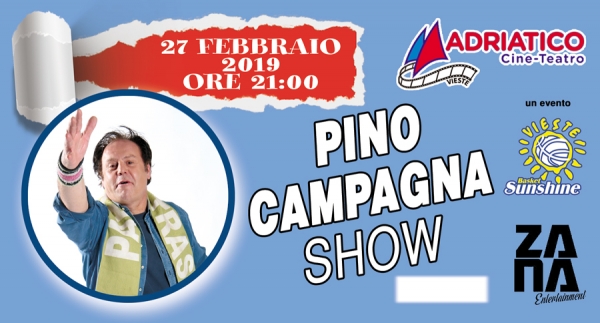 Vieste/ Pino Campagna, il Papy Ultras di Zelig, mercoled 27 febbraio sar al Cine Tatro Adriatico con lo spettacolo Io SuperTerrone.