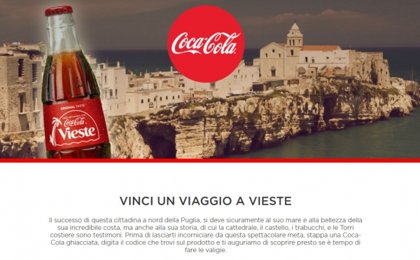 Vinci un viaggio con Coca-Cola (Fanta), Vieste scelta tra le mete di tutto il mondo