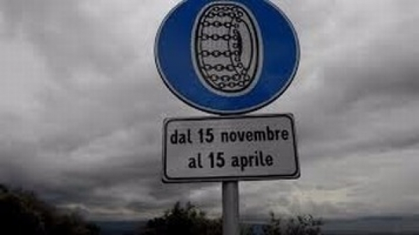 Capitanata, dal 15 novembre l'obbligo catene o pneumatici invernali sulle strade