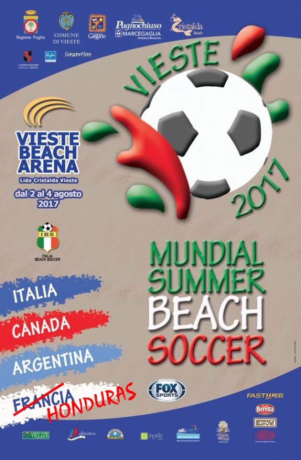 Torna il beach soccer a Vieste. Oggi le due semifinali, domani le finali e il Foggia Calcio