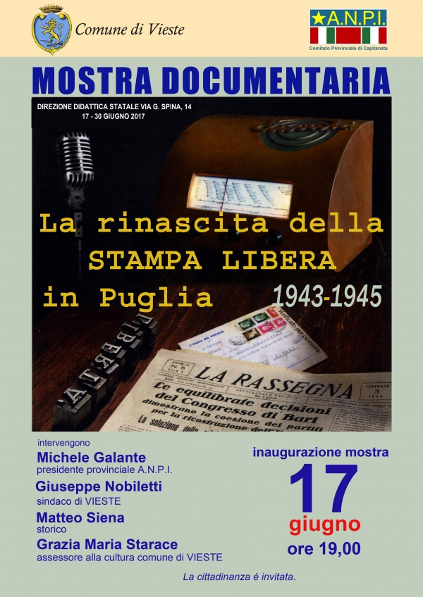 Vieste/ La rinascita della stampa libera in Puglia. 1943  1945