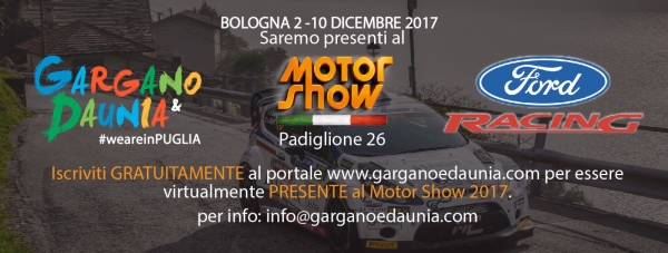 Garganoedaunia/ E' Ufficiale abbiamo uno spazio dedicato a Bologna in Comarketing con Ford Racing.